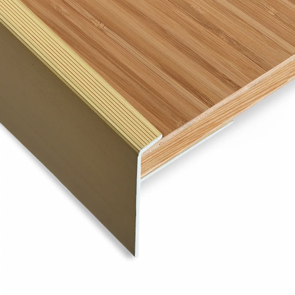 F-muotoiset portaikon suojukset 15 kpl alumiini 134 cm kulta - Harrastajankoti.fi