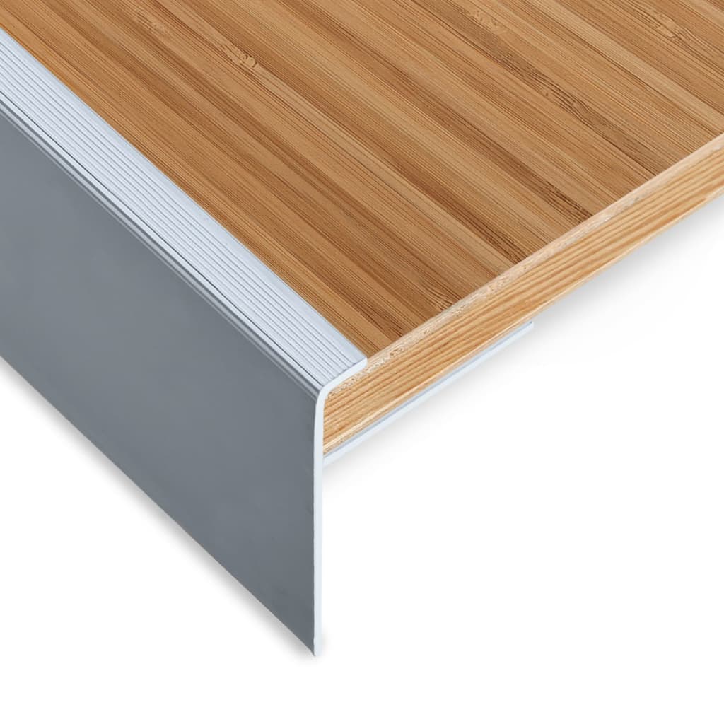 F-muotoiset portaikon suojukset 15 kpl alumiini 90 cm hopea - Harrastajankoti.fi