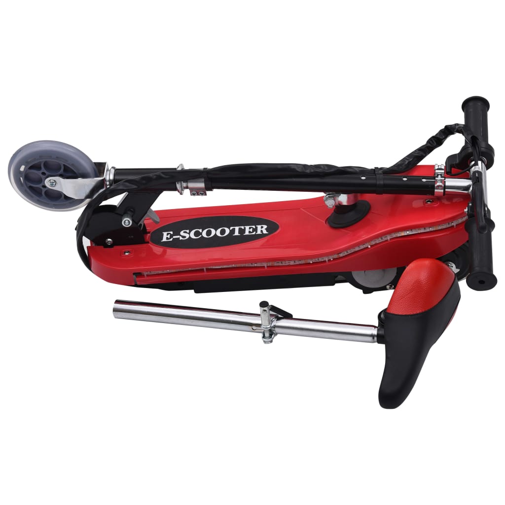 Sähköpotkulauta istuimella ja LED-valolla 120 W punainen - Harrastajankoti.fi