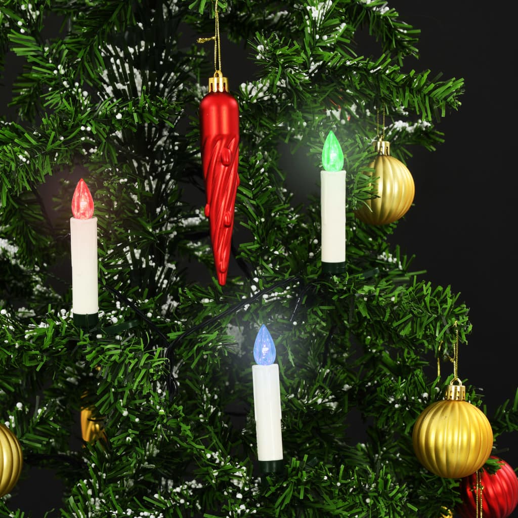 Langattomat LED-joulukynttilät kaukosäätimellä 20 kpl RGB - Harrastajankoti.fi