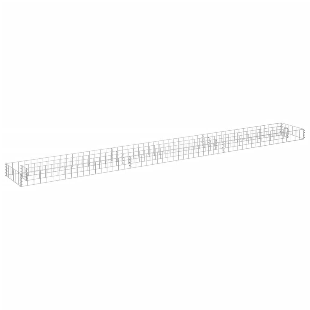 Korotettu kivikori/kukkalaatikko galvanoitu teräs 270x30x10 cm - Harrastajankoti.fi