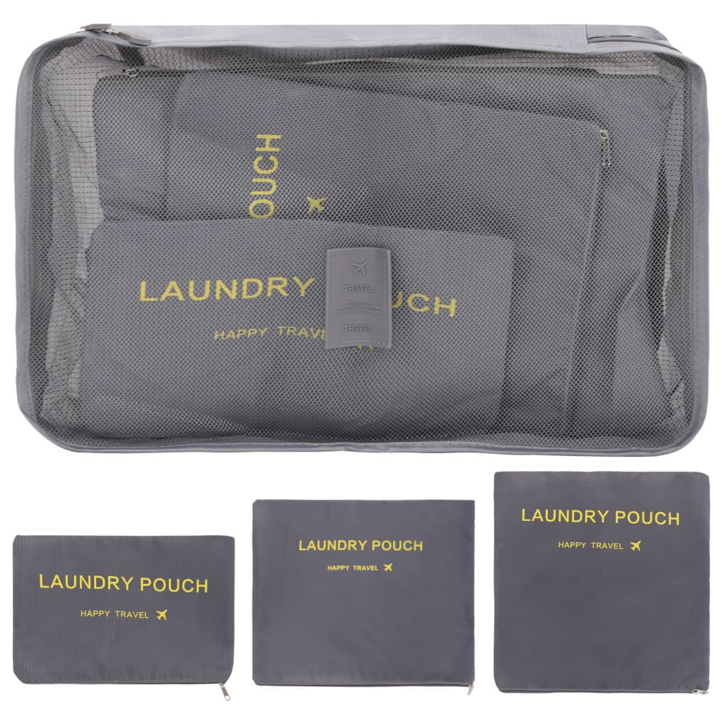 Matkapakkauskuutiot 6 kpl harmaa - Harrastajankoti.fi