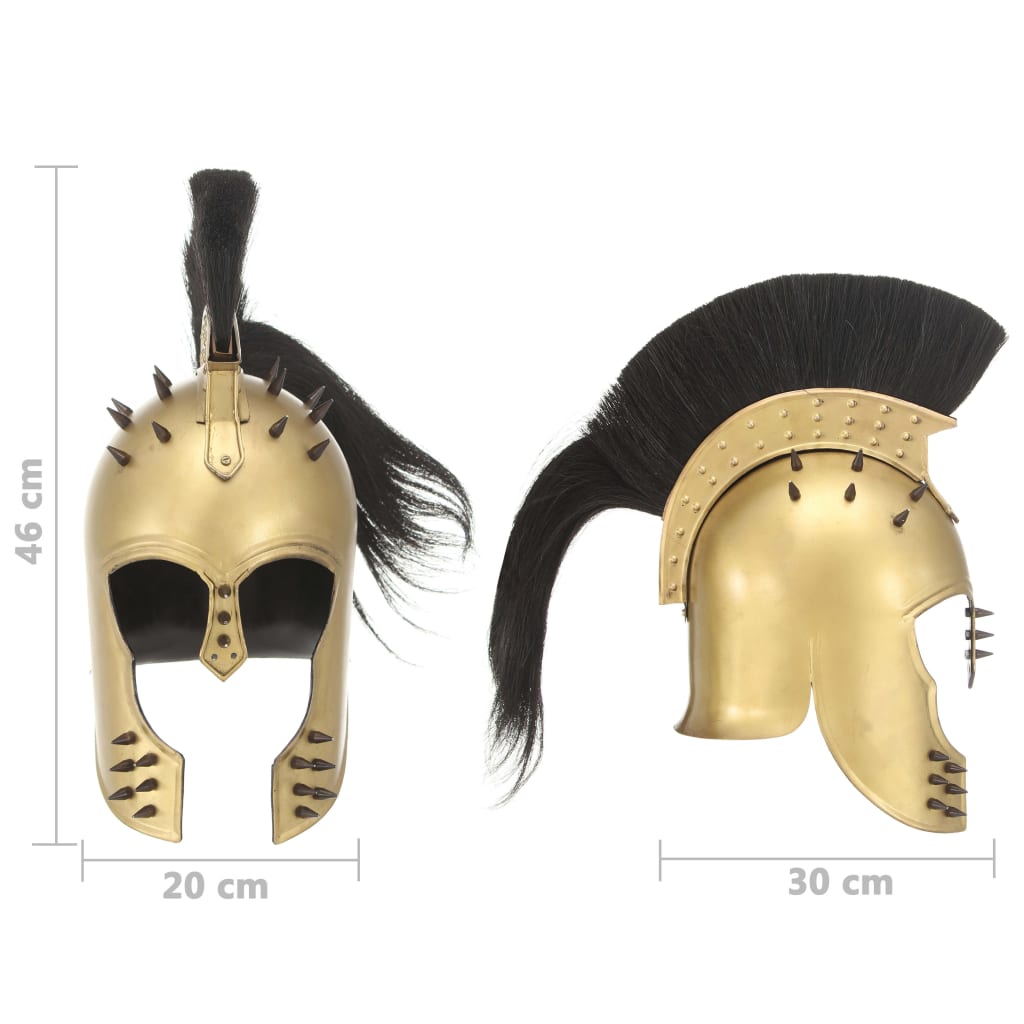 Kreikkaisen sotilaan kypärä antiikki kopio messinki teräs - Harrastajankoti.fi