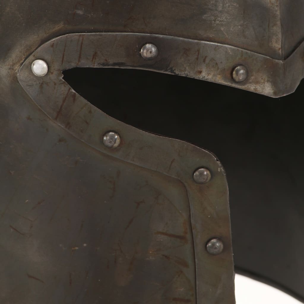 Keskiaikaisen ritarin kypärä antiikki kopio hopea teräs - Harrastajankoti.fi