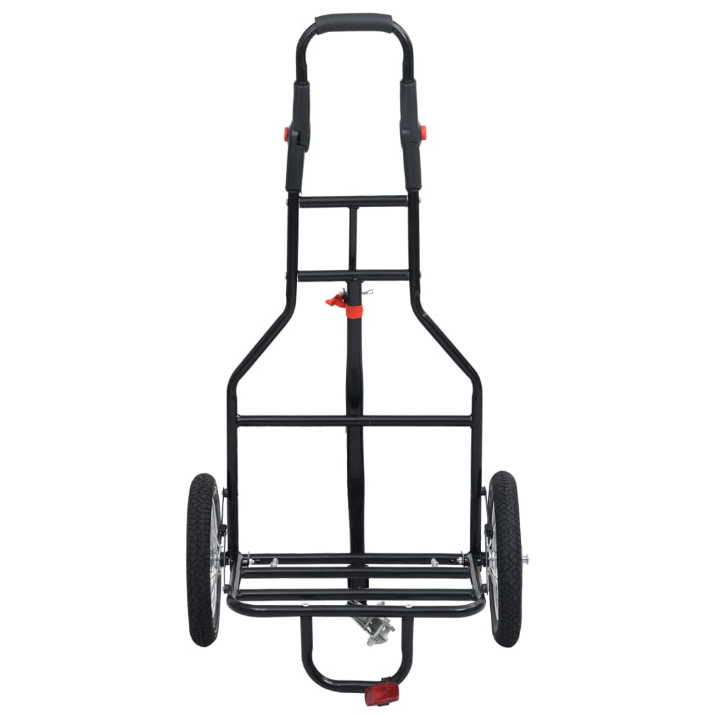 Taitettava polkupyörän peräkärry ruokakassilla punainen/musta - Harrastajankoti.fi