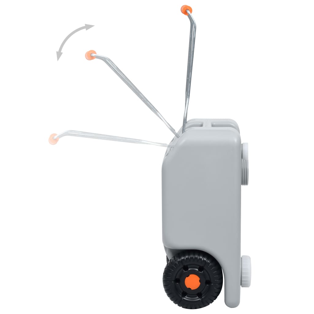 Pyörillä varustettu vesisäiliö retkeilyyn 25 l harmaa - Harrastajankoti.fi