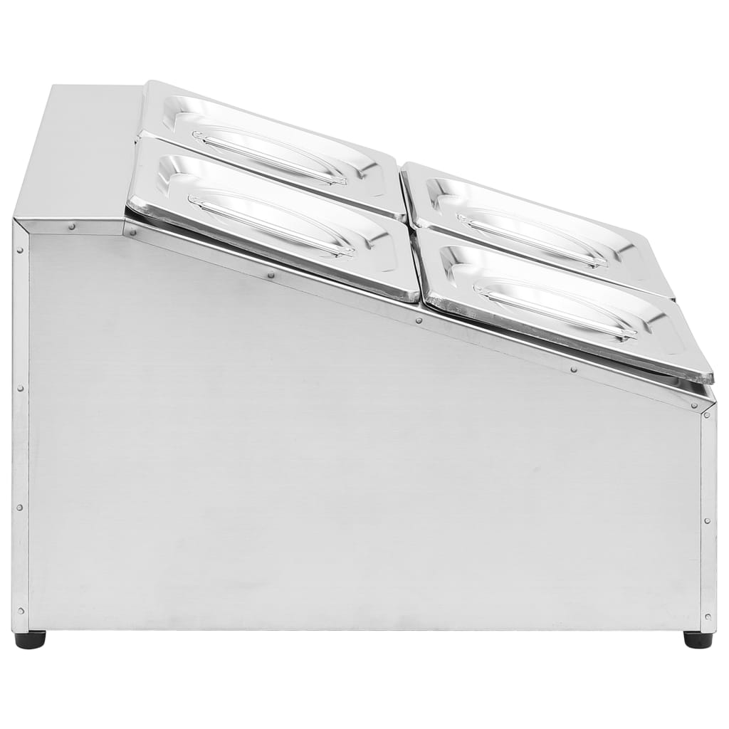 Ruokavuokateline 4 kpl GN 1/6 ruostumaton teräs - Harrastajankoti.fi