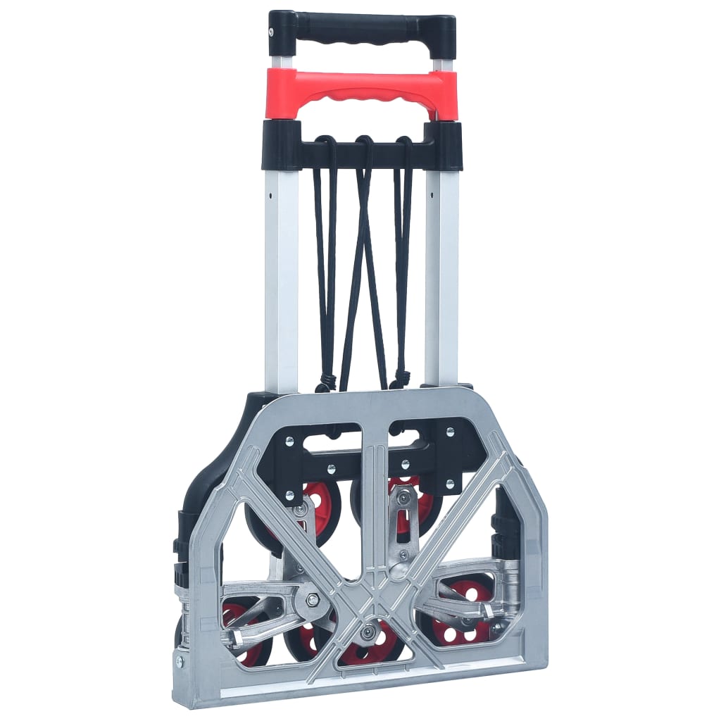 Kokoontaittuva porraskärry 70 kg alumiini hopea - Harrastajankoti.fi