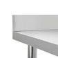 Keittiön työpöytä ylähyllyllä 120x60x150 cm ruostumaton teräs - Harrastajankoti.fi