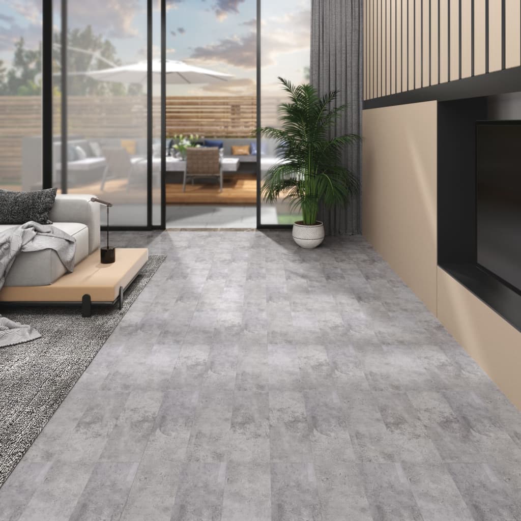 PVC lattialankku ei-itsekiinnittyvä 5,26 m² 2 mm sementinruskea - Harrastajankoti.fi