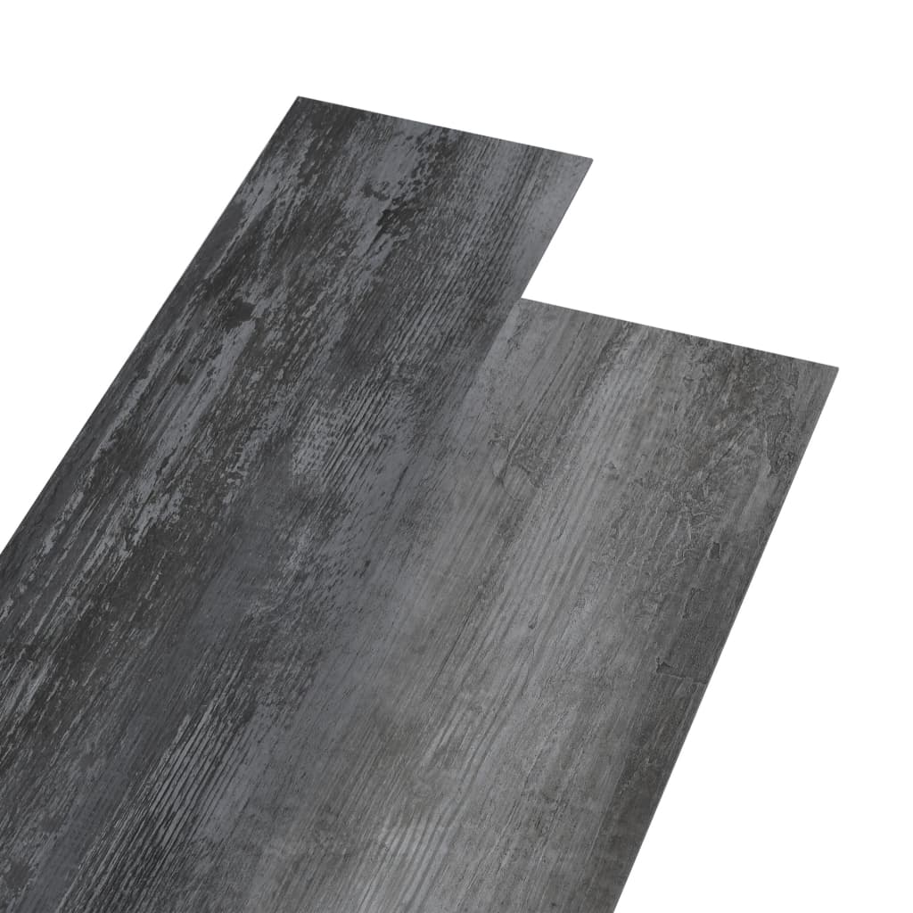 PVC-lattialankut 4,46 m² 3 mm itseliimautuva kiiltävä harmaa - Harrastajankoti.fi