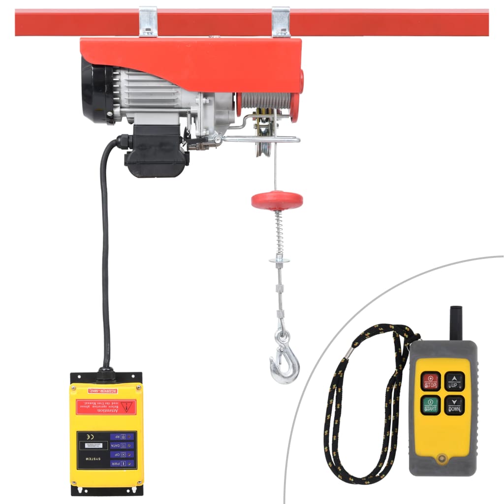 Sähköinen nostin langattomalla kaukosäätimellä 1000W 300/600 kg - Harrastajankoti.fi