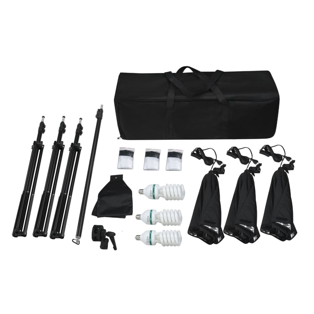 Valokuvastudiosarja softbox-valot, taustakangas ja heijastin - Harrastajankoti.fi