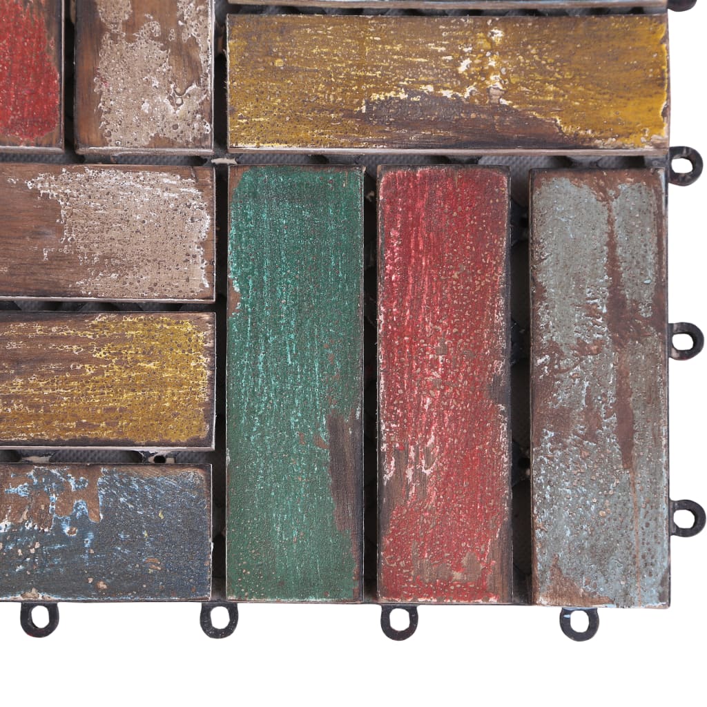 Terassilaatat 33 kpl 30x30 cm täysi kierrätetty puu - Harrastajankoti.fi