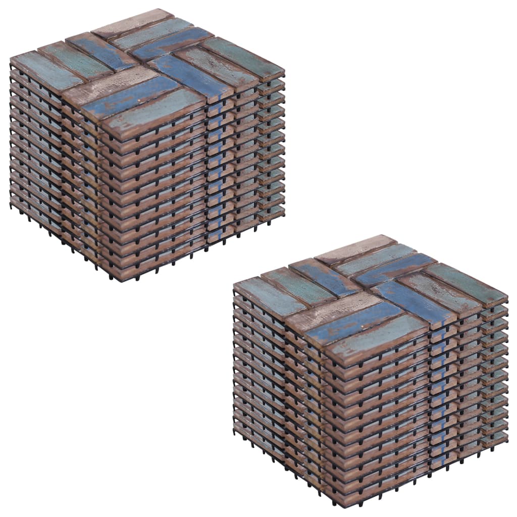 Terassilaatat 22 kpl 30x30 cm täysi kierrätetty puu - Harrastajankoti.fi