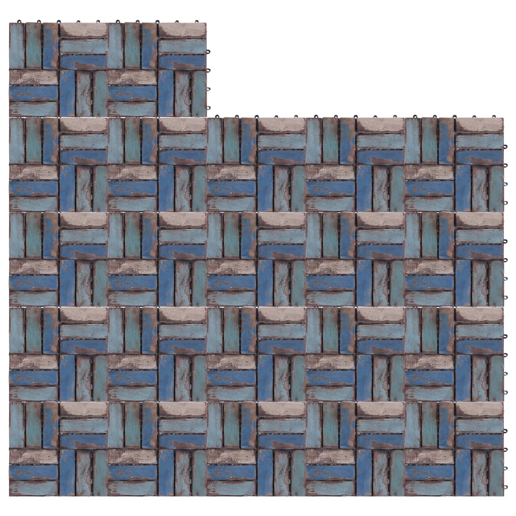 Terassilaatat 22 kpl 30x30 cm täysi kierrätetty puu - Harrastajankoti.fi