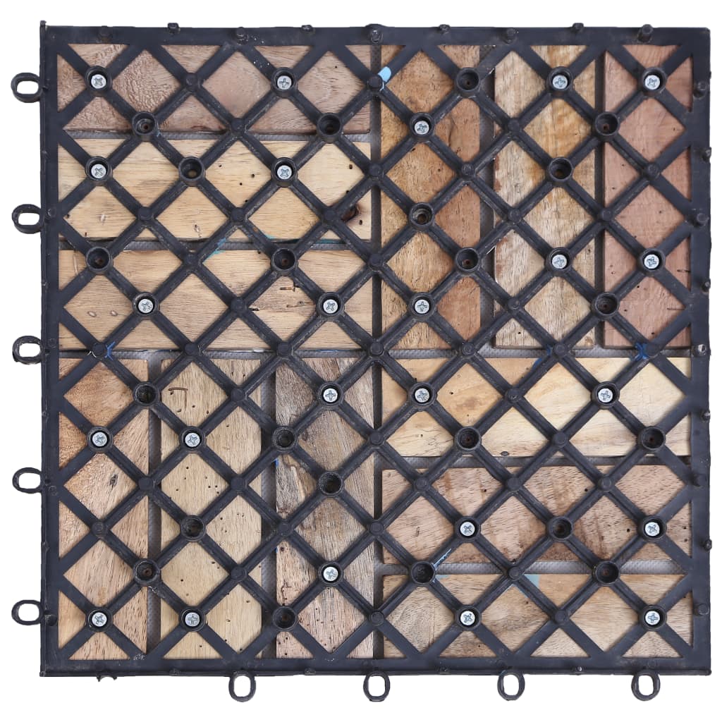 Terassilaatat 33 kpl 30x30 cm täysi kierrätetty puu - Harrastajankoti.fi