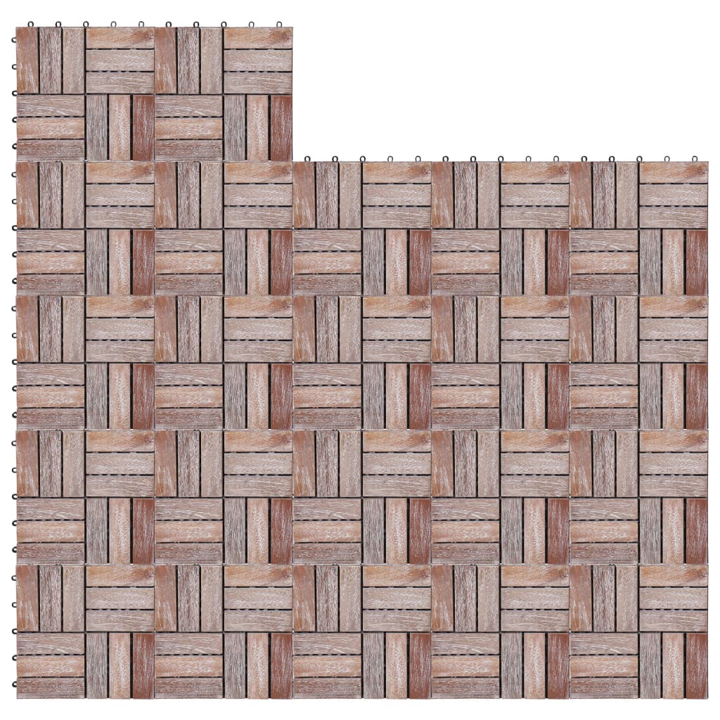 Terassilaatat 22 kpl 30x30 cm täysi kierrätetty puu - Harrastajankoti.fi