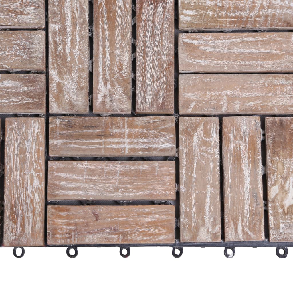 Terassilaatat 22 kpl 30x30 cm täysi kierrätetty puu - Harrastajankoti.fi