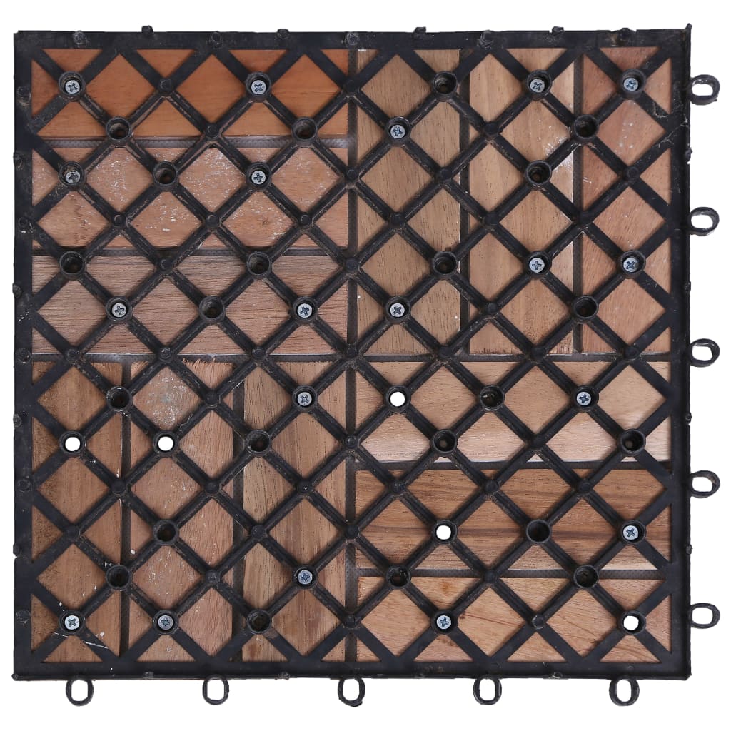 Terassilaatat 22 kpl 30x30 cm täysi kierrätetty puu - Harrastajankoti.fi