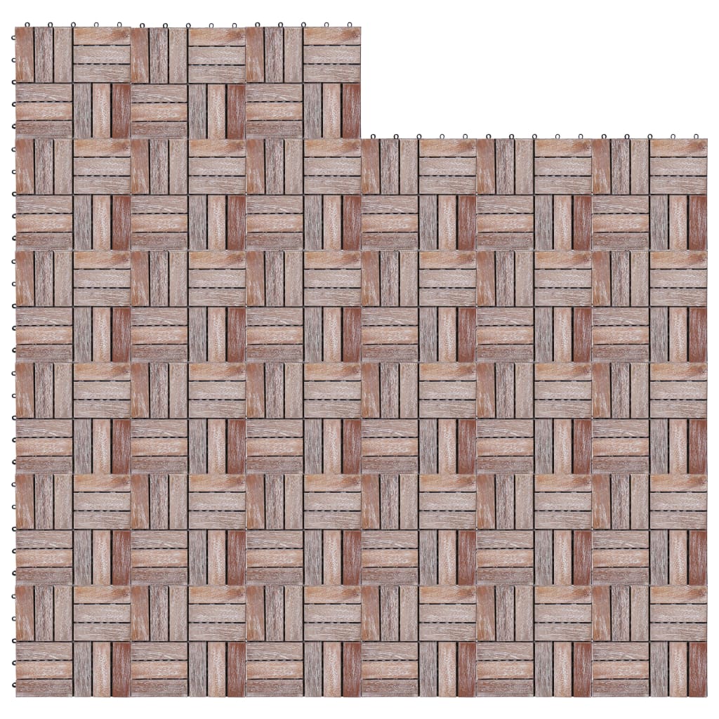 Terassilaatat 33 kpl 30x30 cm täysi kierrätetty puu - Harrastajankoti.fi