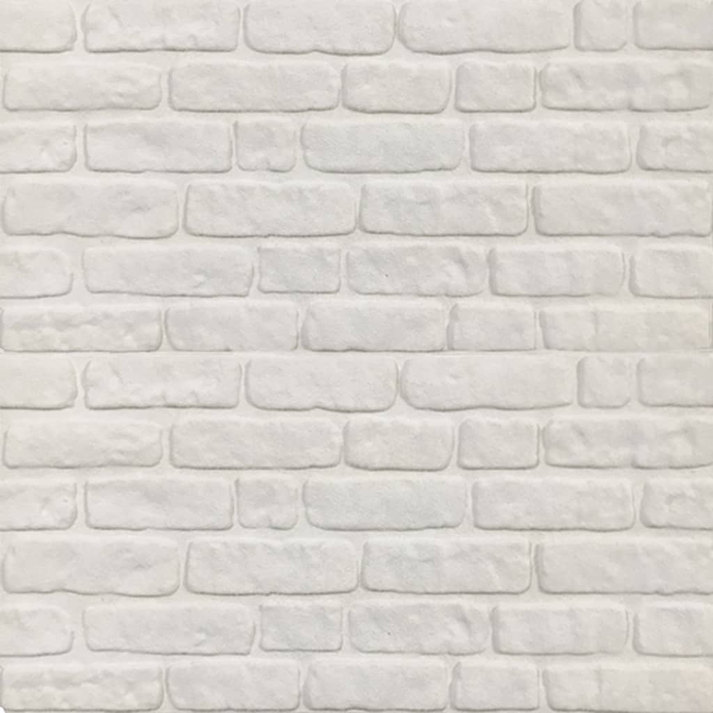 3D-seinäpaneelit valkoinen tiilikuvio 11 kpl EPS - Harrastajankoti.fi