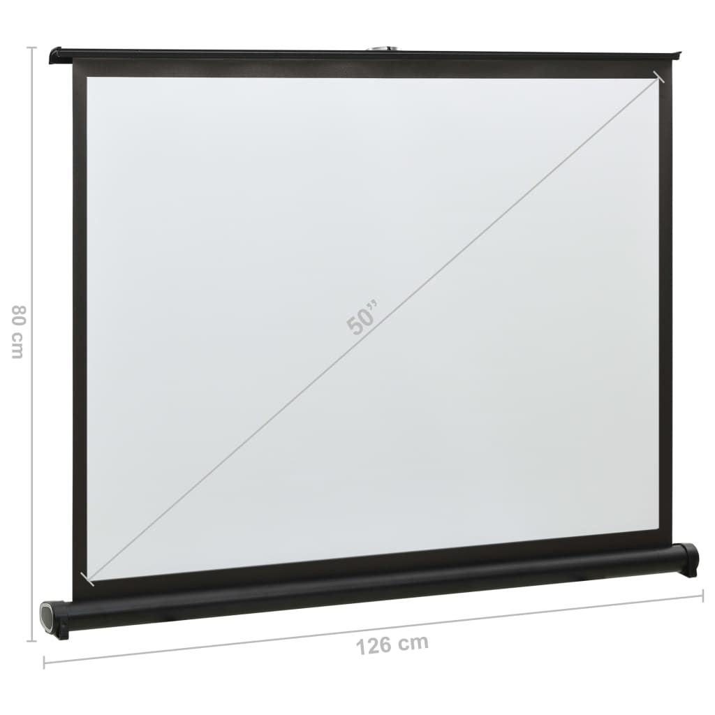 Valkokangas työpöydälle 50" 4:3 - Harrastajankoti.fi