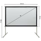 Nopeasti taitettava valkokangas 90" 16:9 - Harrastajankoti.fi