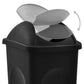 Roskakori keinukannella 60 l musta ja hopea - Harrastajankoti.fi