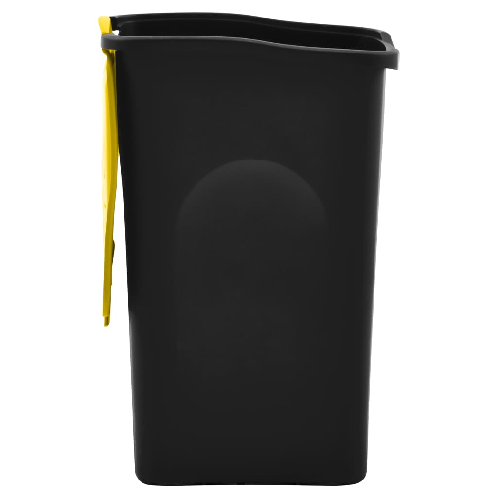 Roskakori saranakannella 50 l musta ja keltainen - Harrastajankoti.fi
