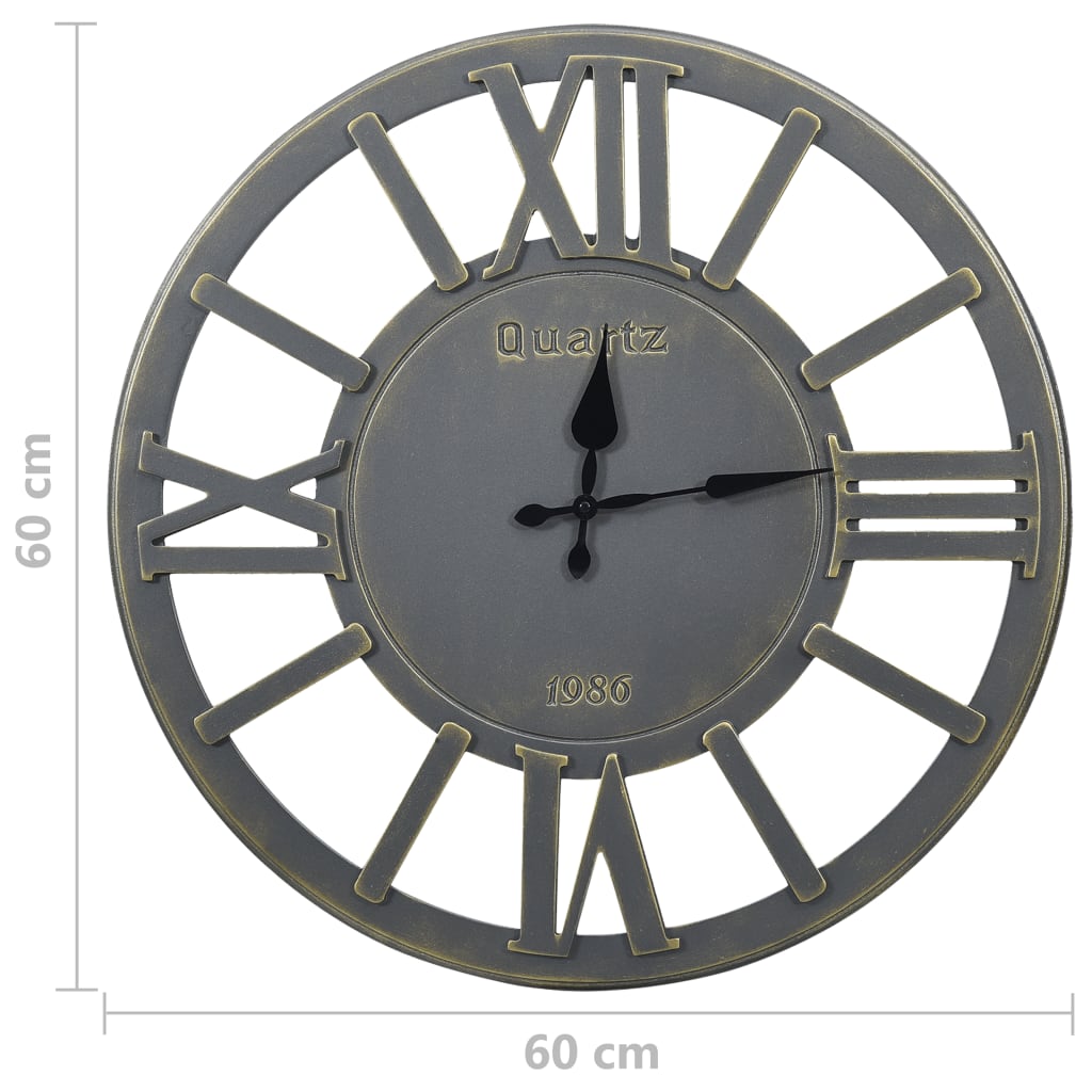 321469 Be Basic Wall Clock Grey 60 cm MDF - Harrastajankoti.fi