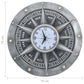 321476 Be Basic Wall Clock Silver 79 cm MDF and Metal - Harrastajankoti.fi