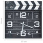 321481 Be Basic Cinema Wall Clock Black 33x5x34 cm Metal and MDF - Harrastajankoti.fi