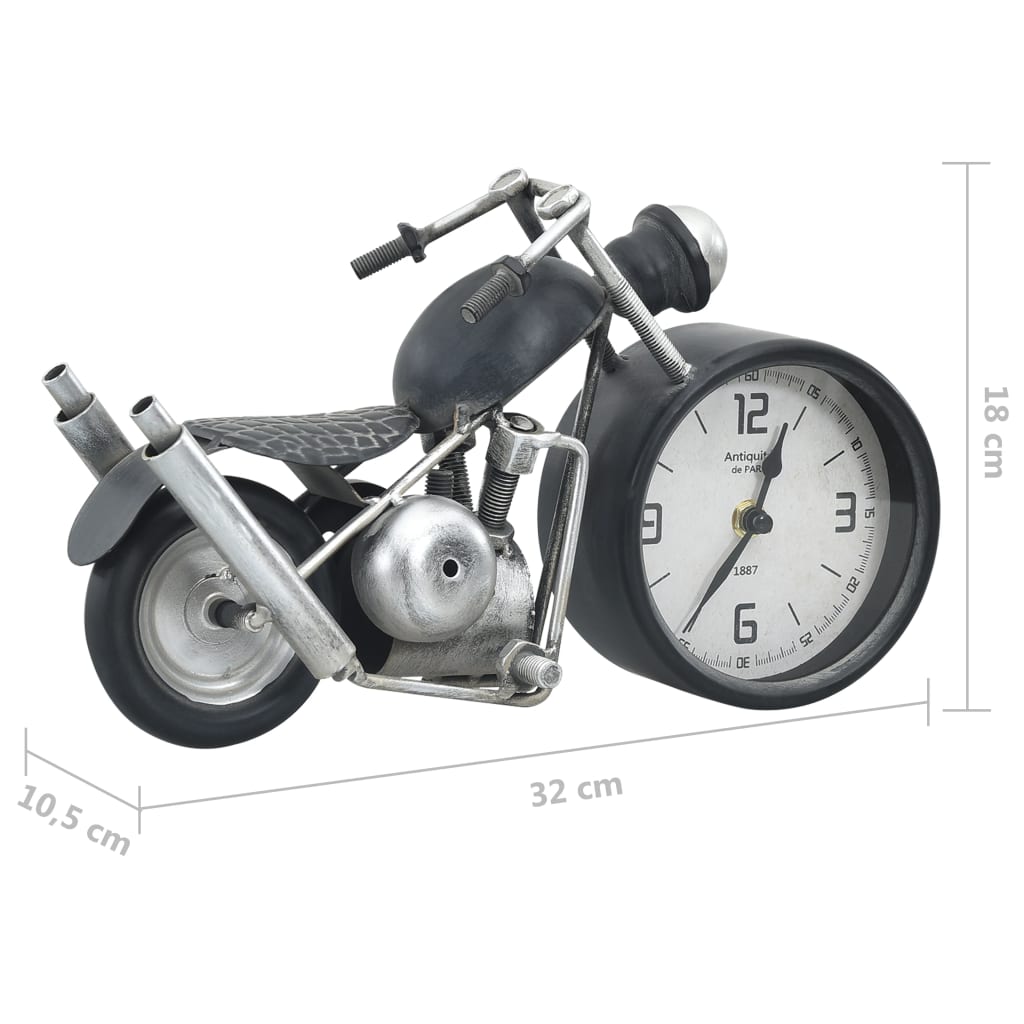 321482 Be Basic Table Clock Anthracite 32x10,5x18 cm Iron and MDF - Harrastajankoti.fi