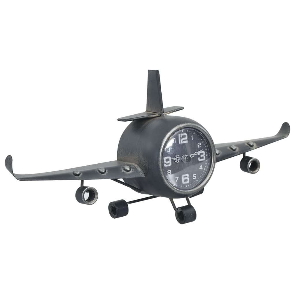 321485 Be Basic Aviator Clock Grey 41x8x17 cm Metal - Harrastajankoti.fi