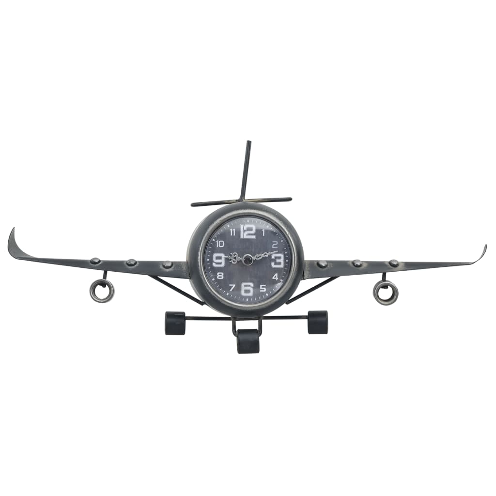 321485 Be Basic Aviator Clock Grey 41x8x17 cm Metal - Harrastajankoti.fi