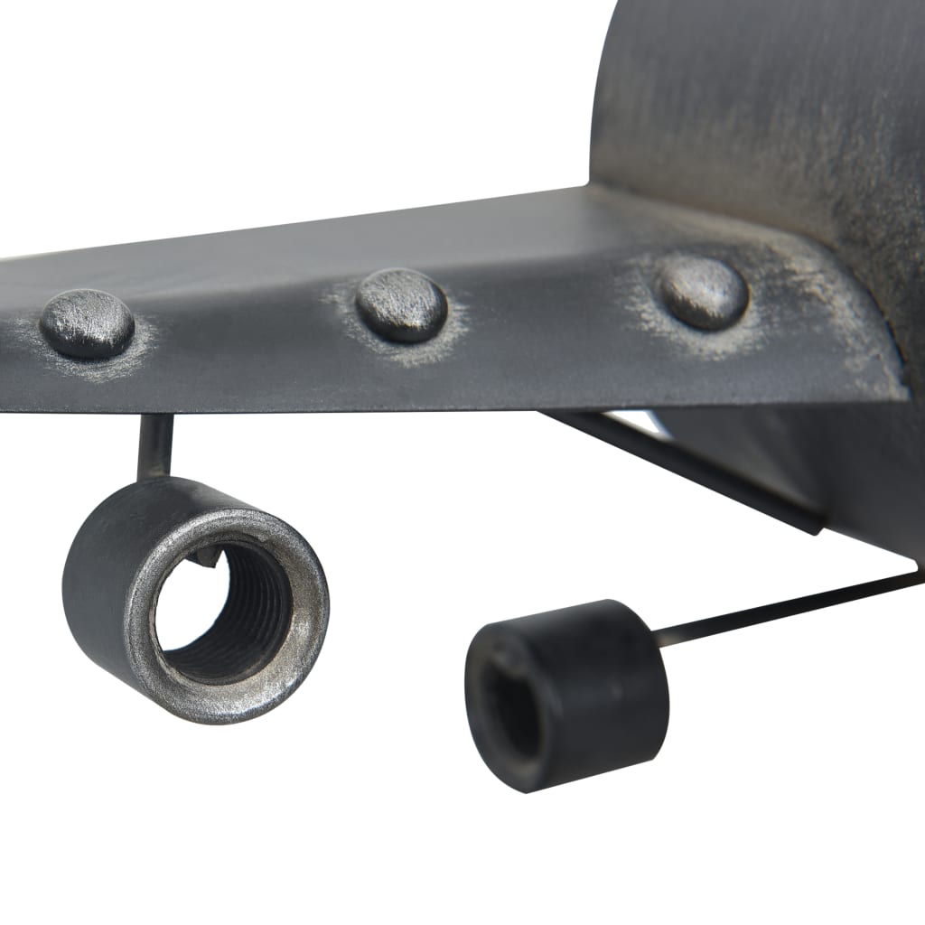 321485 Be Basic Aviator Clock Grey 41x8x17 cm Metal - Harrastajankoti.fi