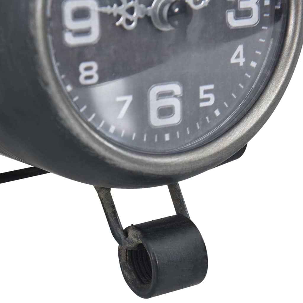 321485 Be Basic Aviator Clock Grey 41x8x17 cm Metal - Harrastajankoti.fi