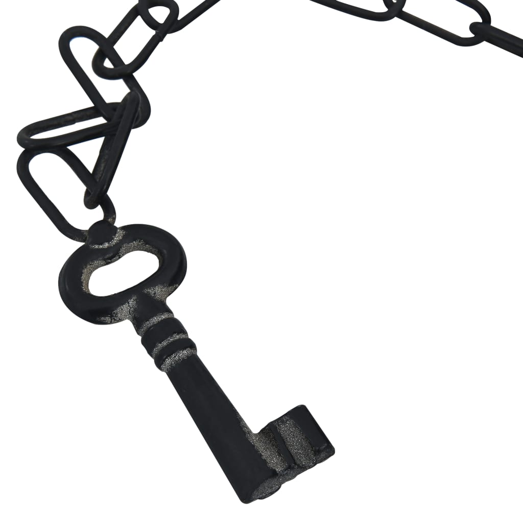 321487 Be Basic Wall Clock Black 20x8x33,5 cm Iron and MDF - Harrastajankoti.fi