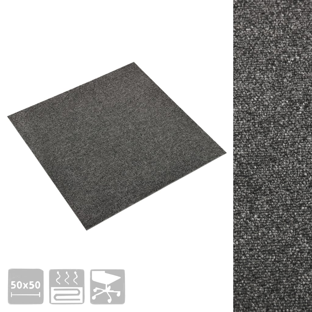 Tekstiililaatta 20 kpl 5 m² 50x50 cm antrasiitti - Harrastajankoti.fi