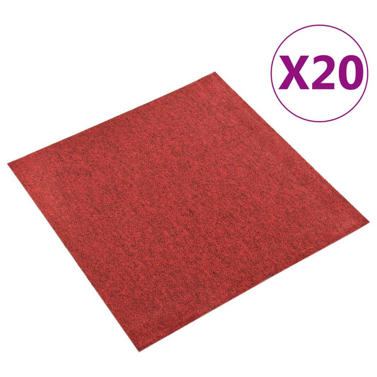 Tekstiililaatta 20 kpl 5 m² 50x50 cm punainen - Harrastajankoti.fi