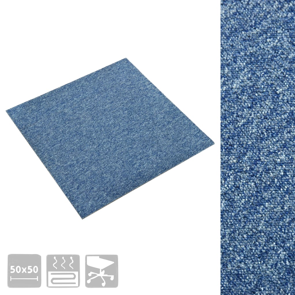 Tekstiililaatta 20 kpl 5 m² 50x50 cm sininen - Harrastajankoti.fi