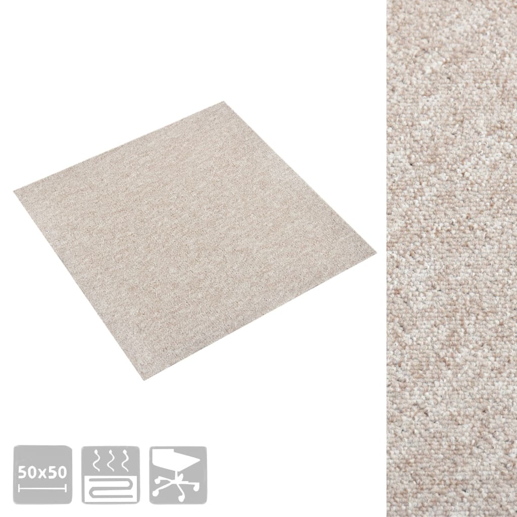 Tekstiililaatta 20 kpl 5 m² 50x50 cm vaalea beige - Harrastajankoti.fi