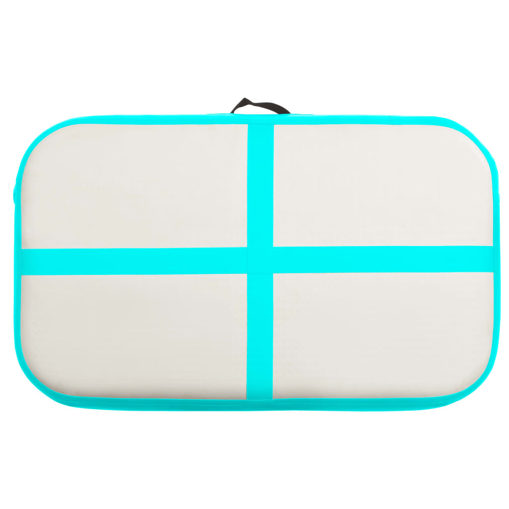 Täytettävä voimistelumatto pumpulla 60x100x15 cm PVC vihreä - Harrastajankoti.fi