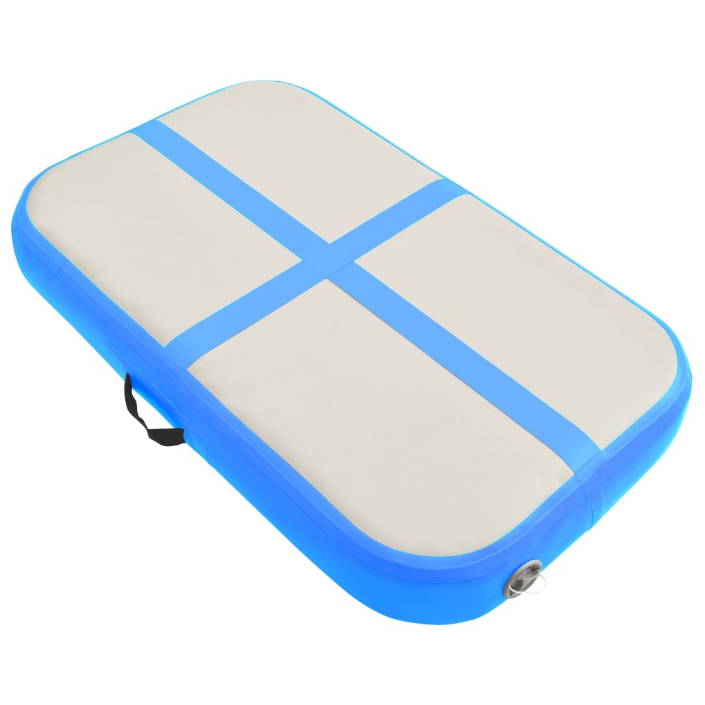 Täytettävä voimistelumatto pumpulla 60x100x20 cm PVC sininen - Harrastajankoti.fi