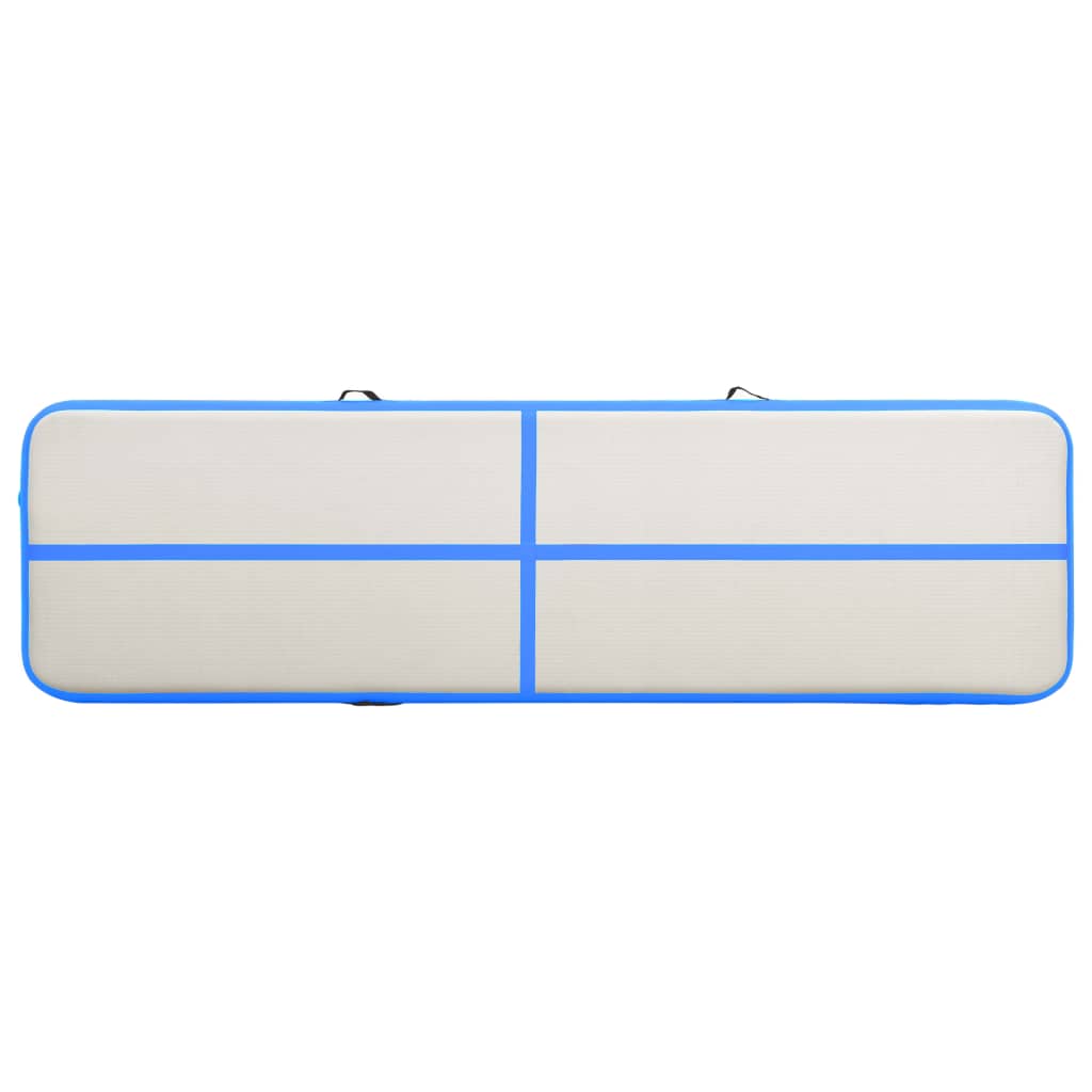 Täytettävä voimistelumatto pumpulla 600x100x20 cm PVC sininen - Harrastajankoti.fi