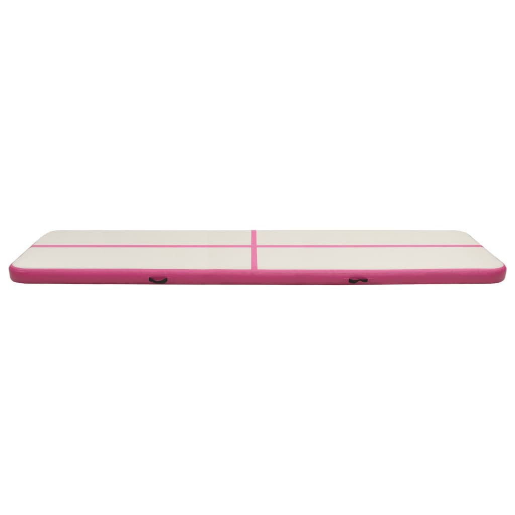 Täytettävä voimistelumatto pumpulla 700x100x20 cm PVC pinkki - Harrastajankoti.fi