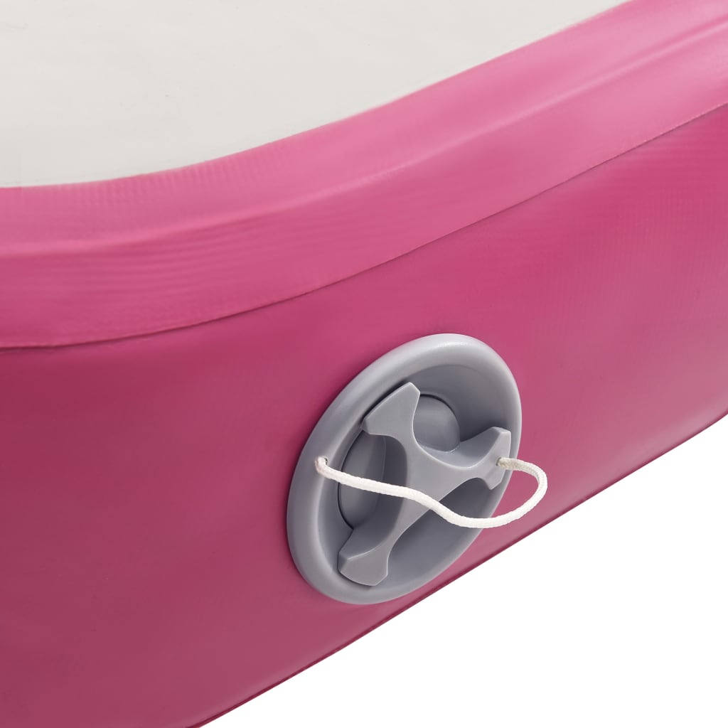 Täytettävä voimistelumatto pumpulla 700x100x20 cm PVC pinkki - Harrastajankoti.fi