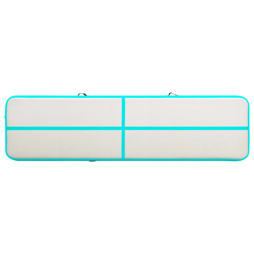 Täytettävä voimistelumatto pumpulla 800x100x20 cm PVC vihreä - Harrastajankoti.fi