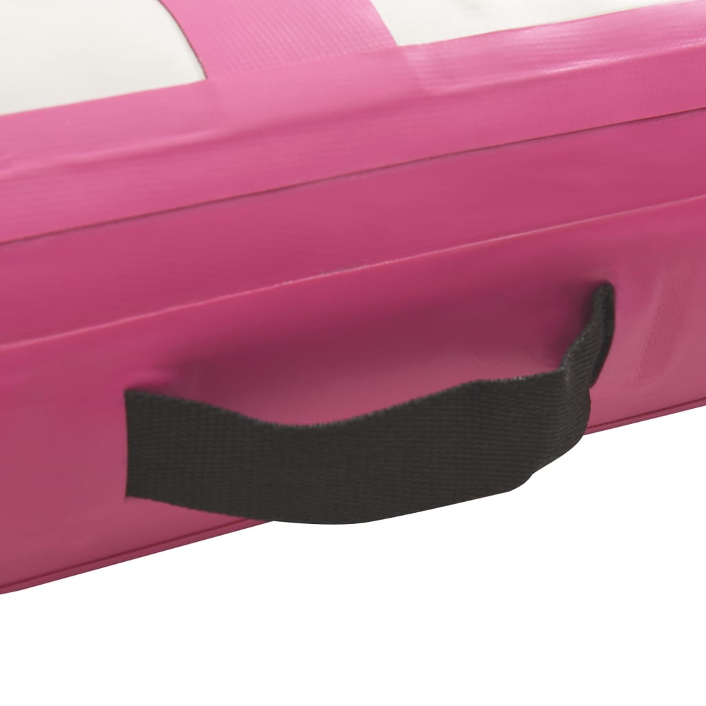 Täytettävä voimistelumatto pumpulla 200x200x15 cm PVC pinkki - Harrastajankoti.fi